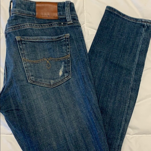 Lucky Brand Distressed Lolita Skinny Jeans - Picture 1 of 4